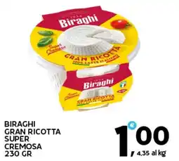 Extra Supermercati Biraghi gran ricotta super cremosa offerta