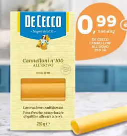 Extra Supermercati De cecco cannelloni all'uovo offerta