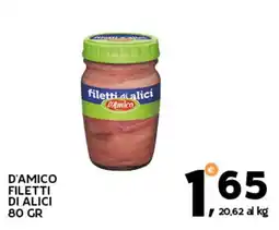Extra Supermercati D'amico filetti di alici offerta