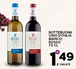 Extra Supermercati Bottebuona vino d'italia bianco/ rosso offerta