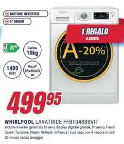 Trony WHIRLPOOL LAVATRICE FFB1048BSVIT offerta