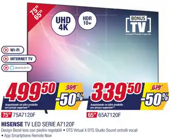 Trony Hisense TV LED Serie A7120F offerta