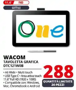 Comet WACOM TAVOLETTA GRAFICA DTC121WOB offerta