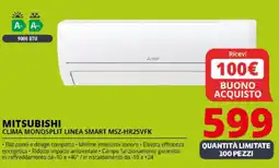 Comet MITSUBISHI CLIMA MONOSPLIT LINEA SMART MSZ-HR25VFK offerta