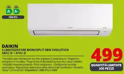 Comet DAIKIN CLIMATIZZATORE MONOSPLIT NEW EVOLUTION ARXC-D + ATXC-D offerta