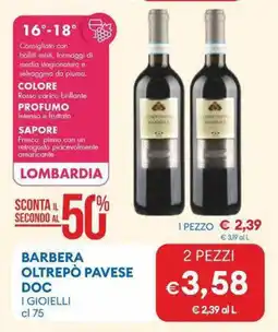 MD Discount Barbera oltrepò pavese DOC I GIOIELLI offerta