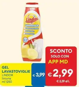 MD Discount Gel lavastoviglie LINDOR limone offerta