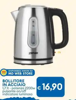 MD Discount Bollitore in acciaio ZEPHIR offerta