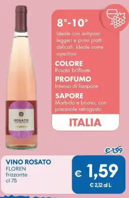 MD Discount Vino rosato FLOREN frizzante offerta