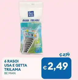 MD Discount 6 rasoi usa e getta trilama BE MAN offerta