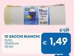 MD Discount 10 sacchi bianchi FLOU offerta