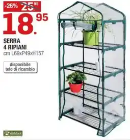 Brico OK Serra 4 ripiani cm l69xp49xh157 offerta