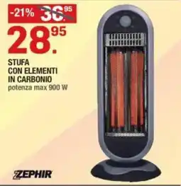 Brico OK Stufa con elementi in carbonio ZEPHIR offerta