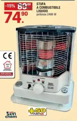 Brico OK Stufa a combustibile liquido potenza 2400W Savi chem offerta
