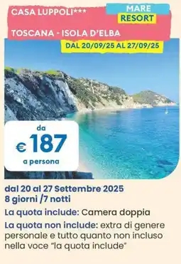 MD Discount CASA LUPPOLI MARE RESORT TOSCANA - ISOLA D'ELBA offerta