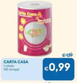 MD Discount Carta casa 1 rotolo 160 strappi Flou offerta