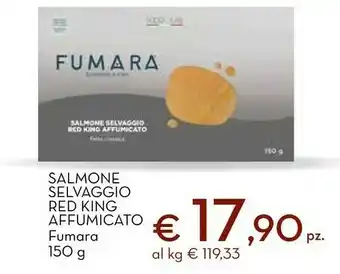 Conad Fumara salmone selvaggio red king affumicato 150 g offerta