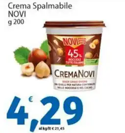 Sidis Crema Spalmabile NOVI offerta