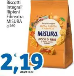 Sidis Biscotti Integrali Ripieni Fibrextra MISURA offerta