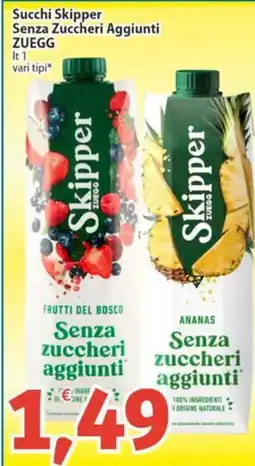 Sidis Succhi Skipper Senza Zuccheri Aggiunti ZUEGG offerta