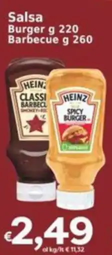 Sidis Salsa Burger Barbecue HEINZ offerta