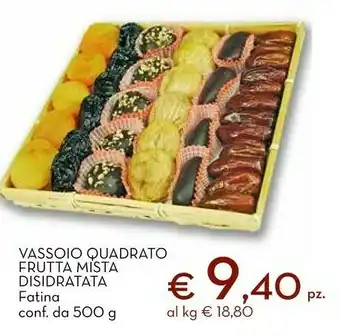 Conad Vassoio quadrato frutta mista disidratata 500 g offerta
