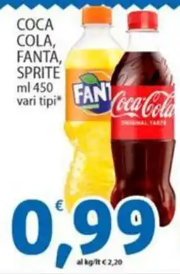 Sidis COCA COLA, FANTA, SPRITE vari tipi offerta
