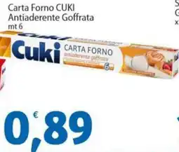 Sidis Carta Forno CUKI offerta