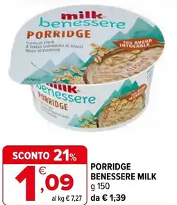Iperal Porridge benessere MILK offerta