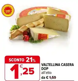 Iperal Valtellina casera DOP all'etto offerta