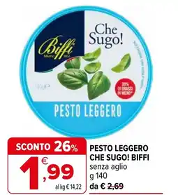 Iperal Pesto leggero che sugo! BIFFI offerta