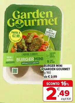 Iperal Burger mini GARDEN GOURMET offerta
