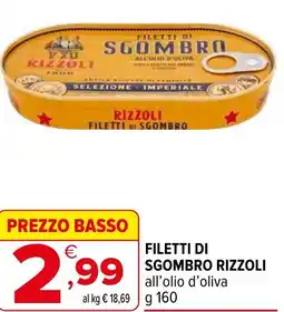 Iperal Filetti di sgombro RIZZOLI offerta