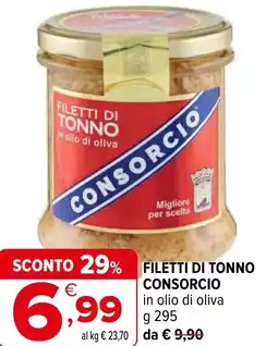 Iperal Filetti di tonno CONSORCIO offerta