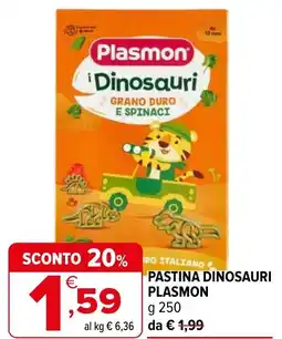 Iperal Pastina dinosauri PLASMON offerta