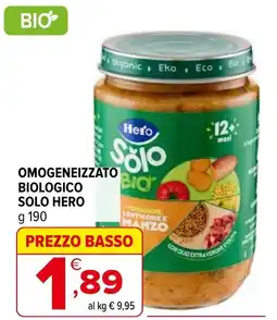 Iperal Omogeneizzato biologico solo HERO offerta