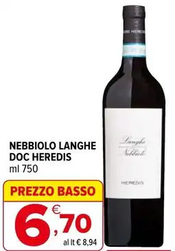 Iperal Nebbiolo langhe DOC HEREDIS offerta