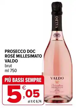 Iperal Prosecco doc rosé millesimato VALDO offerta