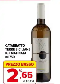 Iperal Catarratto terre siciliane IGT MATINATA offerta
