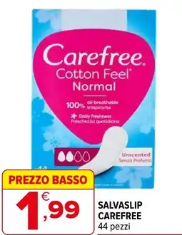 Iperal Salvaslip CAREFREE 44 pezzi offerta