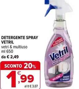 Iperal Detergente spray VETRIL offerta