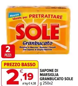 Iperal Sapone di marsiglia granbucato SOLE offerta