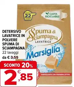 Iperal Detersivo lavatrice in polvere SPUMA DI SCIAMPAGNA offerta