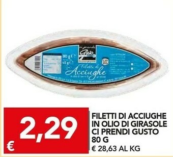 TuoDi Filetti di acciughe in olio di girasole offerta