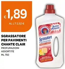 Ekom Sgrassatore per pavimenti CHANTE CLAIR offerta
