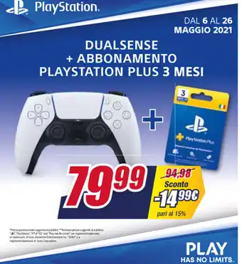 Dualsense + Abbonamento Playstation Plus 3 Mesi