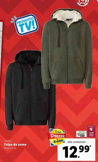 Lidl Felpa da uomo offerta