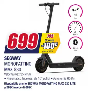 Trony Segway Monopattino Max G30 offerta