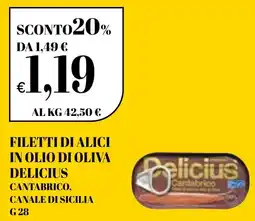 Ekom Filetti di alici in olio di oliva delicius offerta
