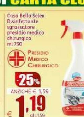 Casa bella disinfettante sgrassatore presidio medico chirurgico